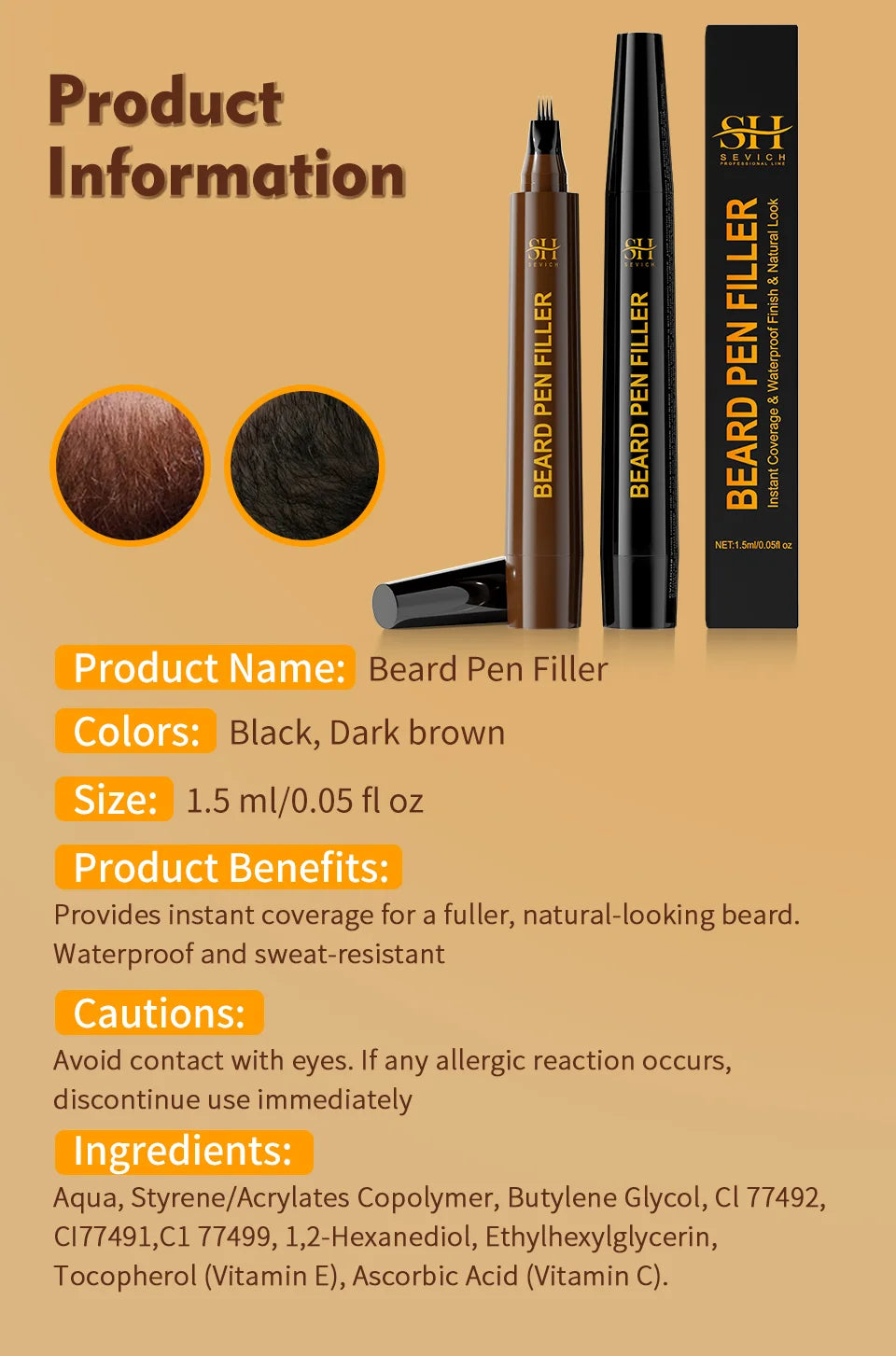 Crown Botanicals Beard Filler Pen